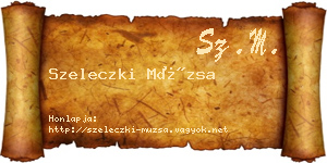 Szeleczki Múzsa névjegykártya